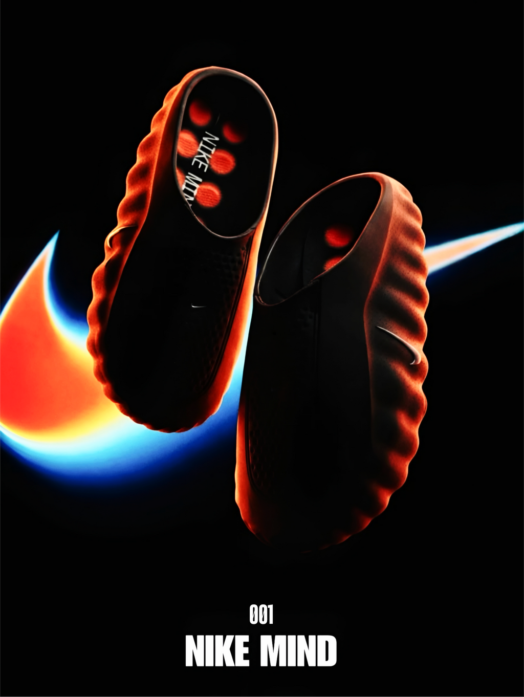 Nike Mind 001 Slide Solar Red